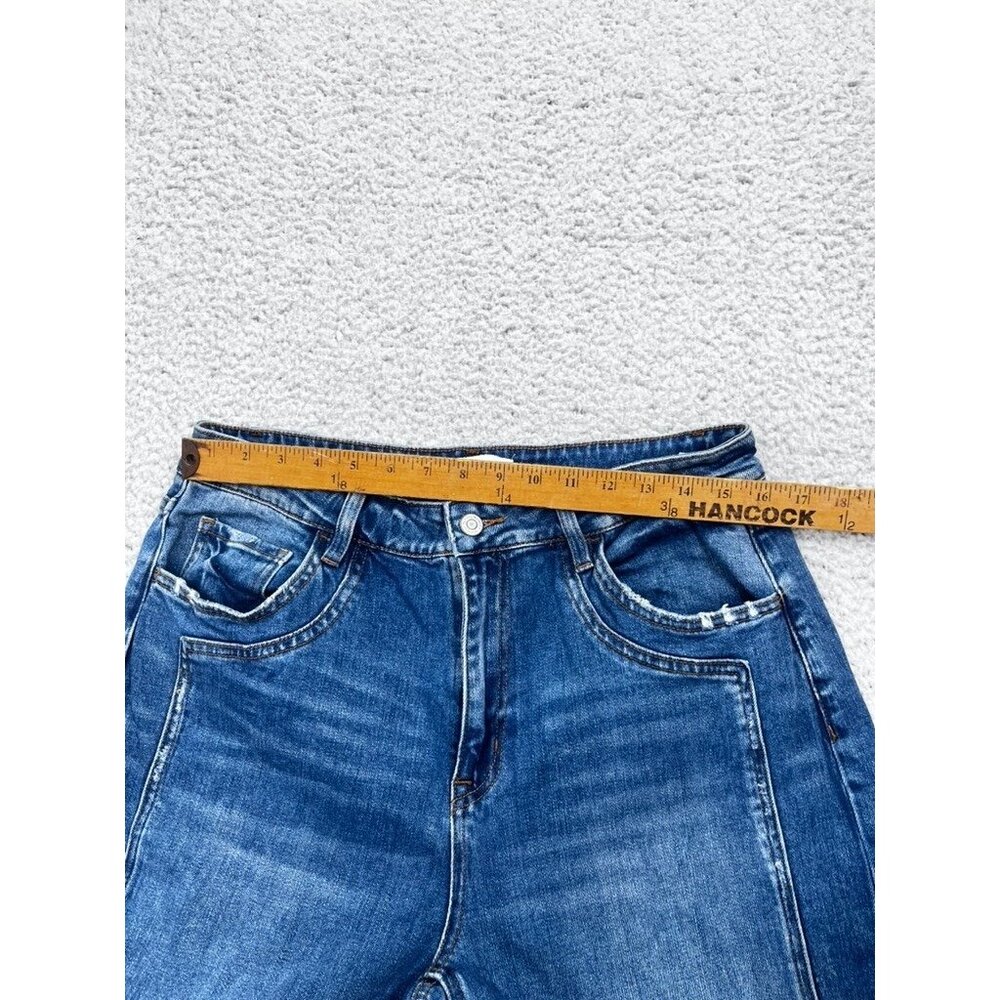 Women's Flying Monkey High Rise Cuffed Baggy Wide Leg Denim Jeans Size 31 - Picture 6 of 13